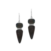AE-6244-SHB Sterling Silver Earring With Black Shell Jewelry Bali Designs Inc